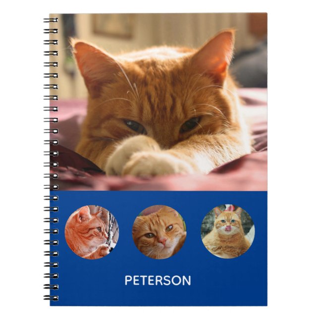 Simple Circle Select 4 Photos - Collage - Notebook (Front)