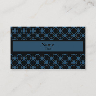 Simple Circles Business Card, Dark Blue Card