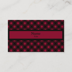 Simple Circles Business Card, Dark Pink Card