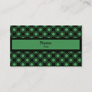 Simple Circles Business Card, Green Card