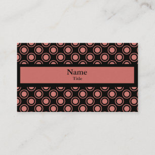 Simple Circles Business Card, Light Pink Business Card
