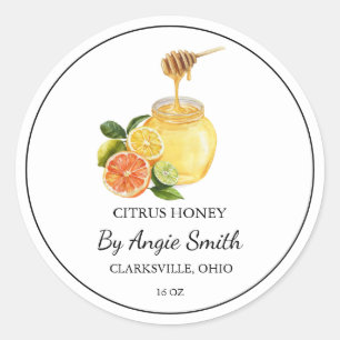 Simple Citrus Infused Honey Label