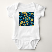 Simple citrus: lemons on blue.