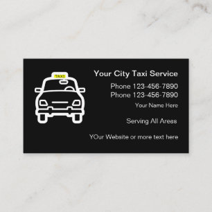 Simple City Taxi Service Business Card