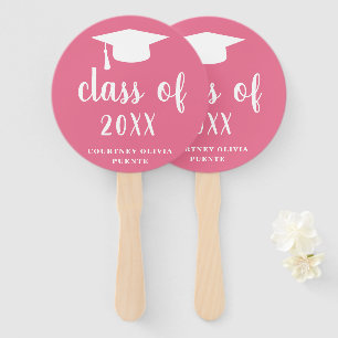 Simple Class Of Mortar Board Modern Graduation Hand Fan
