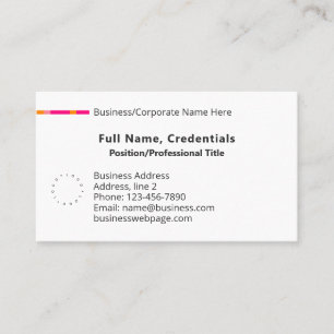 Simple Classic Business Corporate Logo Pink Orange Card
