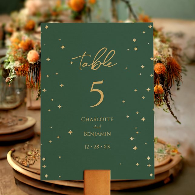 Simple Classic Christmas Wedding Table Number (Creator Uploaded)