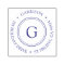 Simple Classic Circle Monogram Return Address