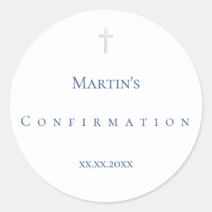 simple classic Confirmation Round Sticker