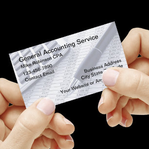 Simple Classic CPA Accountant Business Cards 