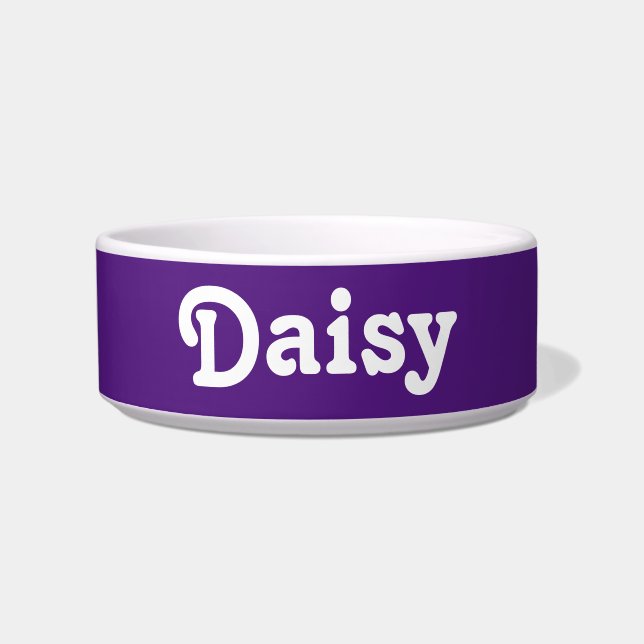Simple Classic Custom Pet Name Purple Bowl (Front)