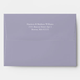 Simple classic dusty lilac custom elegant chic envelope
