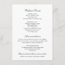 Simple Classic Elegant Black White Weekend Hotel 