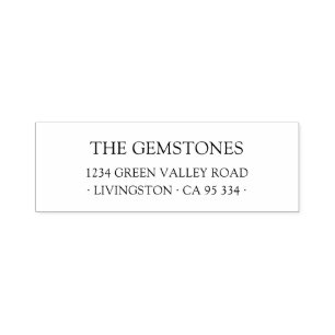 Simple Classic Elegant Family Name Return Address Self-inking Stamp
