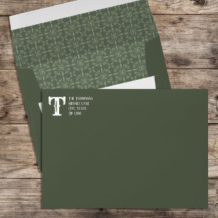 Simple Classic Elegant Holiday Christmas 5x7 Envelope