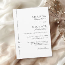 Simple Classic Elegant Minimal Wedding