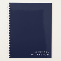 Simple Classic Elegant | Name on Dark Navy Blue