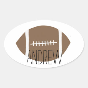 Simple Classic Football Oval Sticker