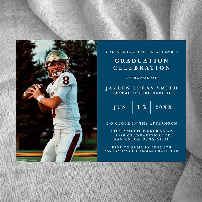 SIMPLE CLASSIC FORMAL PHOTO GRADUATION INVITATION (Creator Uploaded)