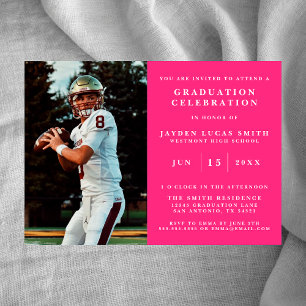 SIMPLE CLASSIC FORMAL PHOTO GRADUATION INVITATION