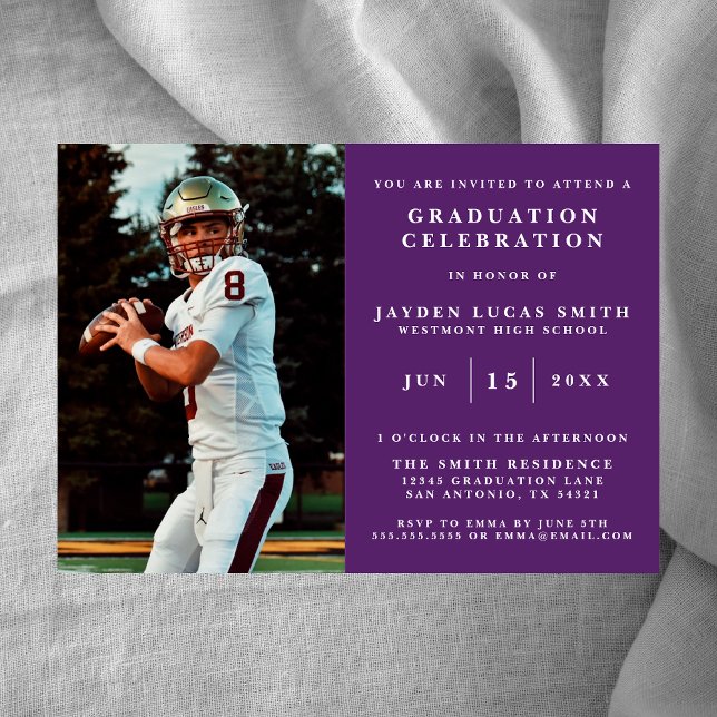 SIMPLE CLASSIC FORMAL PHOTO GRADUATION INVITATION (Creator Uploaded)