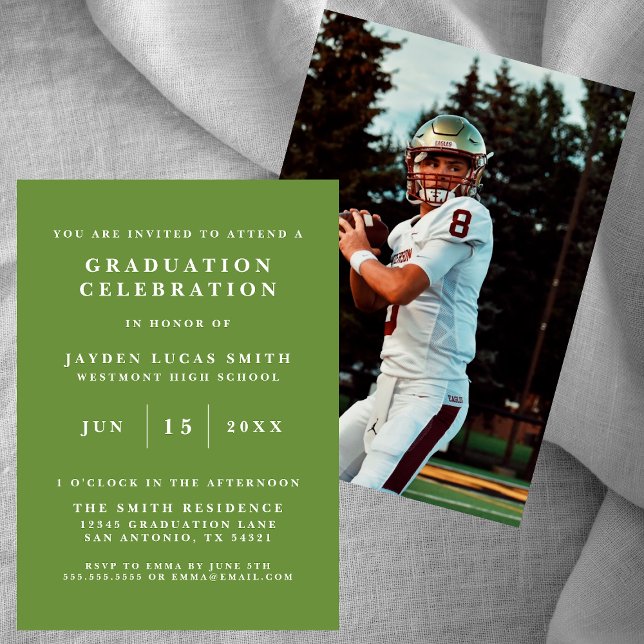 SIMPLE CLASSIC FORMAL PHOTO GRADUATION INVITATION (Creator Uploaded)