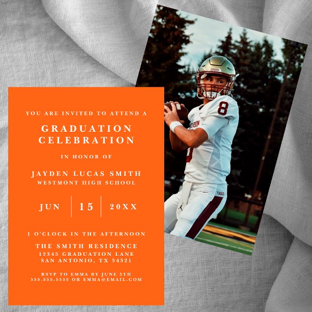SIMPLE CLASSIC FORMAL PHOTO GRADUATION INVITATION (Creator Uploaded)