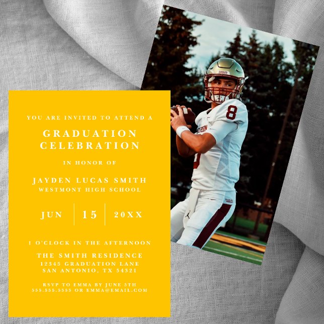 SIMPLE CLASSIC FORMAL PHOTO GRADUATION INVITATION (Creator Uploaded)