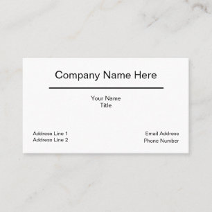 Simple Classic Generic Business Design Card