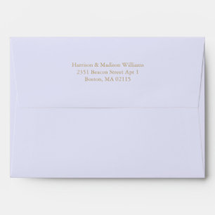 Simple classic gold lavender custom elegant chic envelope