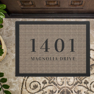 Simple Classic House Number & Address Doormat