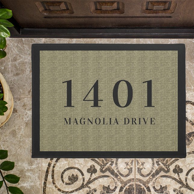 Simple Classic House Number & Address Doormat (Creator Uploaded)