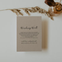 Simple Classic Kraft Wedding Wishing Well