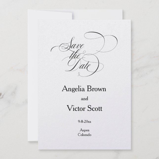 Simple Classic Love Birds Save the date Invitation (Front)