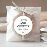 Simple Classic LOVE COOKIES Heart Wedding Favour