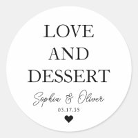 Simple Classic LOVE DESSERT Heart Wedding Favour