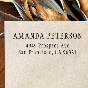 Simple Classic Minimalist Return Address Self-inking Stamp