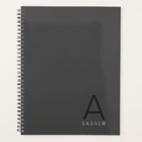 Simple Classic Modern Personalised Name Guys Grey 