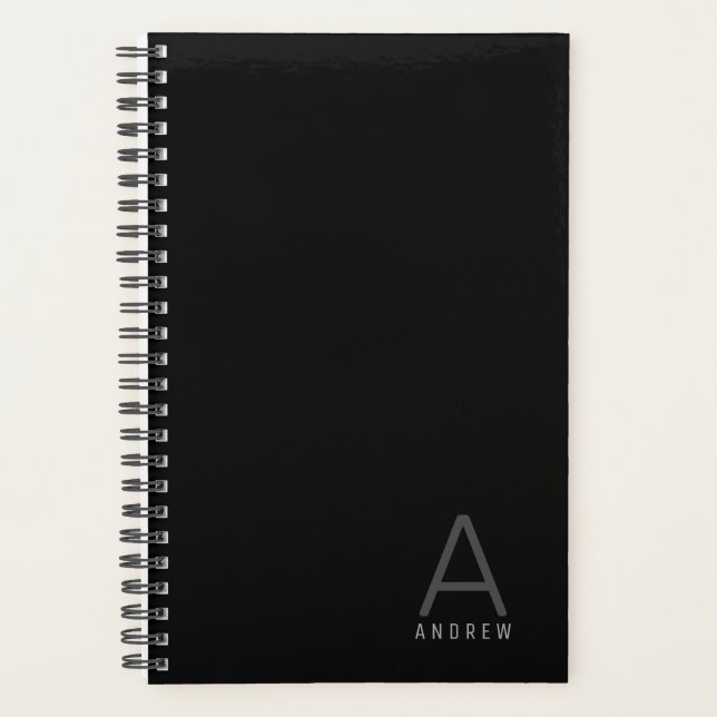 Simple Classic Modern Personalised Name Planner (Front)
