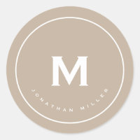 Simple Classic Monogram Beige