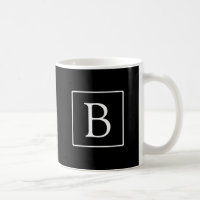 Simple Classic Monogram | Black w/ White Text