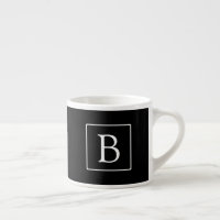 Simple Classic Monogram | Black w/ White Text