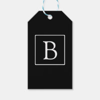 Simple Classic Monogram | Black w/ White Text