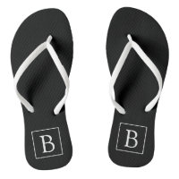 Simple Classic Monogram | Black w/ White Text