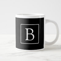 Simple Classic Monogram | Black w/ White Text