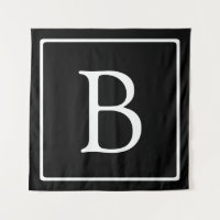 Simple Classic Monogram | Black w/ White Text