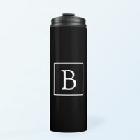 Simple Classic Monogram | Black w/ White Text