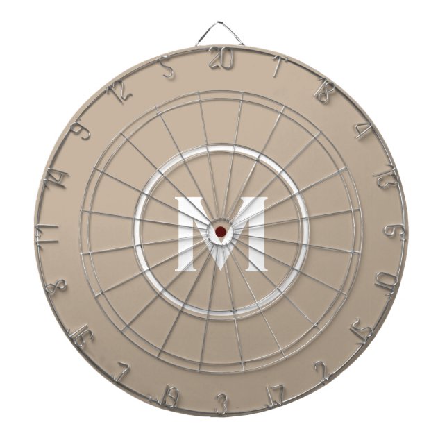 Simple Classic Monogram Dartboard (Front)