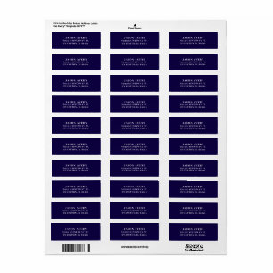 Simple Classic NavyBlue Return Address Text Based