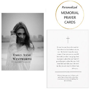 Simple, Classic Orthodox Funeral Prayer Card      